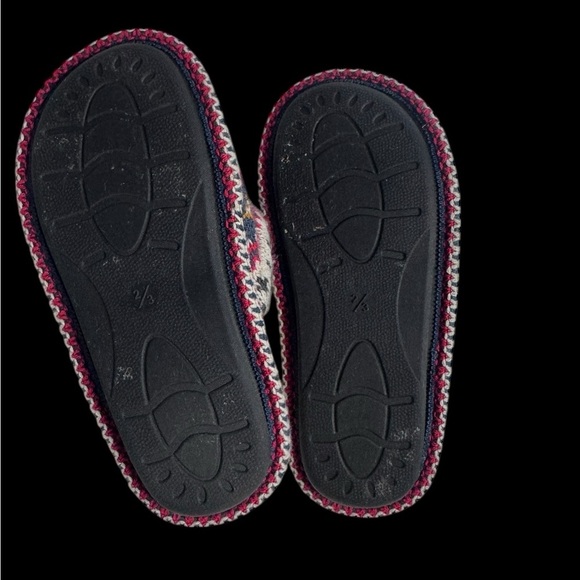 MUK‎ LUKS Slippers sz2/3 Multicolor Knitted Cozy Homewear ks5 - Picture 4 of 4